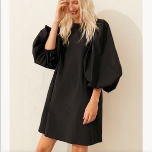H&M black midi dress
